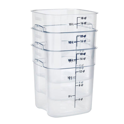 Hộp Đựng Thực Phẩm Vuông FreshPro Cambro 18SFSPROCW135 17 lít - CamSquare®, Polycarbonate, Vạch Chia Xanh
