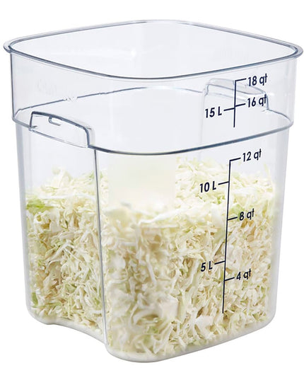 Hộp Đựng Thực Phẩm Vuông FreshPro Cambro 18SFSPROCW135 17 lít - CamSquare®, Polycarbonate, Vạch Chia Xanh