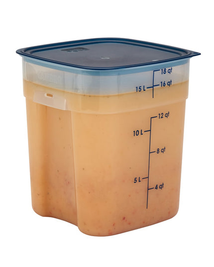 Hộp Đựng Thực Phẩm Vuông FreshPro Cambro 18SFSPROPP190 17 lít - CamSquare®, Polypropylene, Trong Mờ