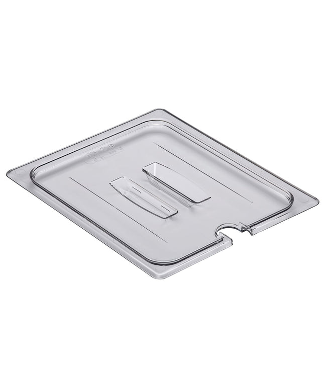 Cambro 20CWCHN135 Camwear Nắp Khay Thực Phẩm - Kích Thước 1/2, Có Rãnh, Có Tay Cầm, Trong Suốt