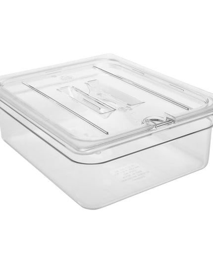 Cambro 20CWCHN135 Camwear Nắp Khay Thực Phẩm - Kích Thước 1/2, Có Rãnh, Có Tay Cầm, Trong Suốt