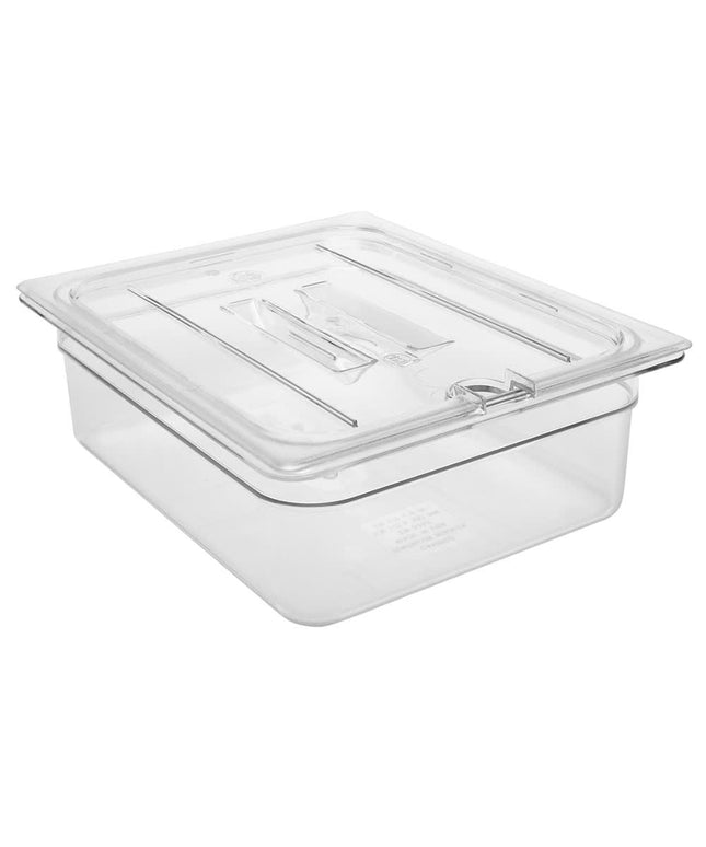 Cambro 20CWCHN135 Camwear Nắp Khay Thực Phẩm - Kích Thước 1/2, Có Rãnh, Có Tay Cầm, Trong Suốt