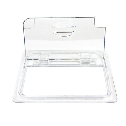 Cambro 20CWLN135 FlipLid Nắp Khay Thực Phẩm - Kích Thước 1/2, Có Rãnh, Bản Lề, Trong Suốt