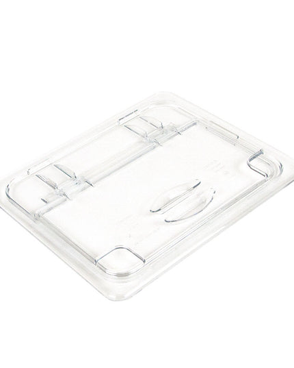 Cambro 20CWLN135 FlipLid Nắp Khay Thực Phẩm - Kích Thước 1/2, Có Rãnh, Bản Lề, Trong Suốt