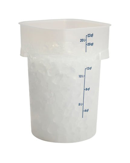 Cambro 22RFSPROPP190 Hộp Đựng Thực Phẩm Tròn CamRound® FreshPro 20.8 lít - Nhựa Polypropylene, Trong Mờ