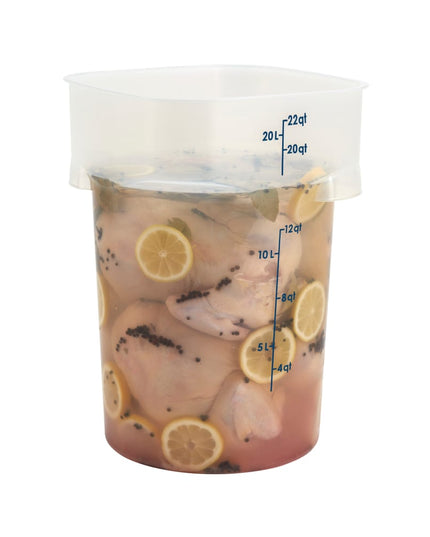 Cambro 22RFSPROPP190 Hộp Đựng Thực Phẩm Tròn CamRound® FreshPro 20.8 lít - Nhựa Polypropylene, Trong Mờ