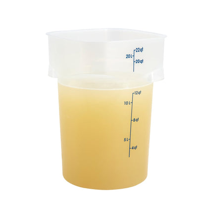 Cambro 22RFSPROPP190 Hộp Đựng Thực Phẩm Tròn CamRound® FreshPro 20.8 lít - Nhựa Polypropylene, Trong Mờ