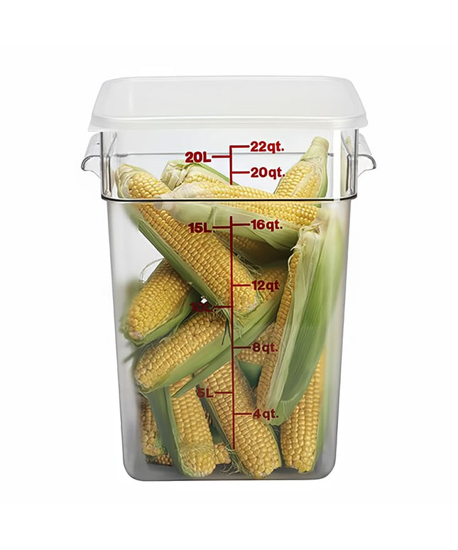 Hộp Đựng Thực Phẩm Vuông Cambro 22SFSCW135 Dung Tích 20.8 lít - CamSquare®, Polycarbonate, Trong Suốt
