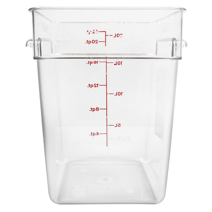 Hộp Đựng Thực Phẩm Vuông Cambro 22SFSCW135 Dung Tích 20.8 lít - CamSquare®, Polycarbonate, Trong Suốt