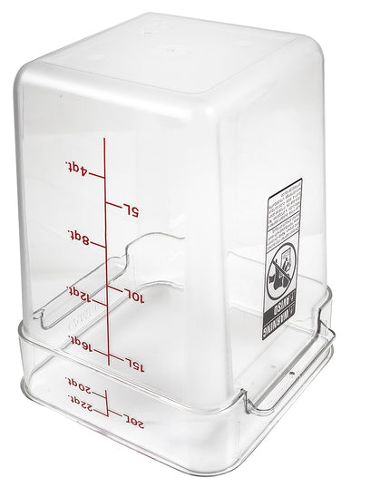 Hộp Đựng Thực Phẩm Vuông Cambro 22SFSCW135 Dung Tích 20.8 lít - CamSquare®, Polycarbonate, Trong Suốt