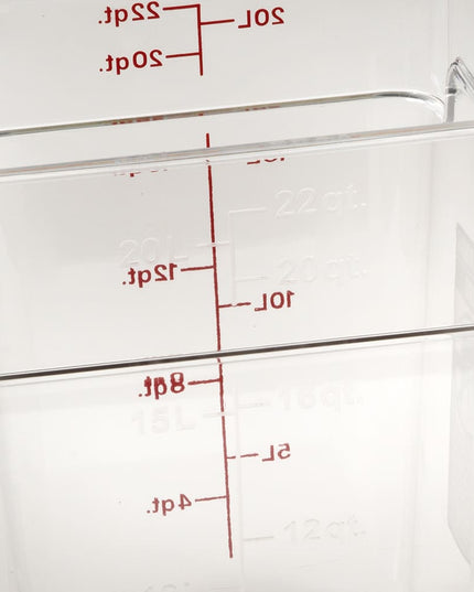Hộp Đựng Thực Phẩm Vuông Cambro 22SFSCW135 Dung Tích 20.8 lít - CamSquare®, Polycarbonate, Trong Suốt