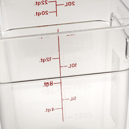 Hộp Đựng Thực Phẩm Vuông Cambro 22SFSCW135 Dung Tích 20.8 lít - CamSquare®, Polycarbonate, Trong Suốt
