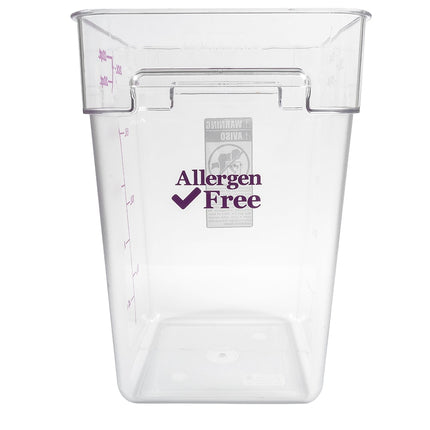 Cambro 22SFSCW441 Hộp Đựng Thực Phẩm Vuông 20.8 lít - CamSquare®, Không Gây Dị Ứng, Polycarbonate, Trong Suốt