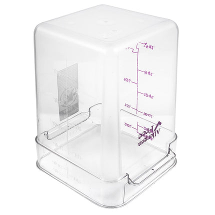 Cambro 22SFSCW441 Hộp Đựng Thực Phẩm Vuông 20.8 lít - CamSquare®, Không Gây Dị Ứng, Polycarbonate, Trong Suốt