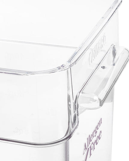 Cambro 22SFSCW441 Hộp Đựng Thực Phẩm Vuông 20.8 lít - CamSquare®, Không Gây Dị Ứng, Polycarbonate, Trong Suốt
