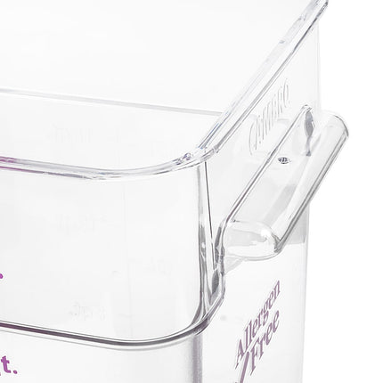 Cambro 22SFSCW441 Hộp Đựng Thực Phẩm Vuông 20.8 lít - CamSquare®, Không Gây Dị Ứng, Polycarbonate, Trong Suốt