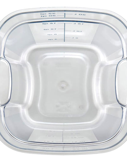 Hộp Đựng Thực Phẩm Vuông FreshPro Cambro 22SFSPROCW135 20.8 lít - CamSquare®, Polycarbonate, Vạch Chia Xanh