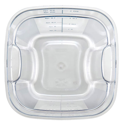 Hộp Đựng Thực Phẩm Vuông FreshPro Cambro 22SFSPROCW135 20.8 lít - CamSquare®, Polycarbonate, Vạch Chia Xanh