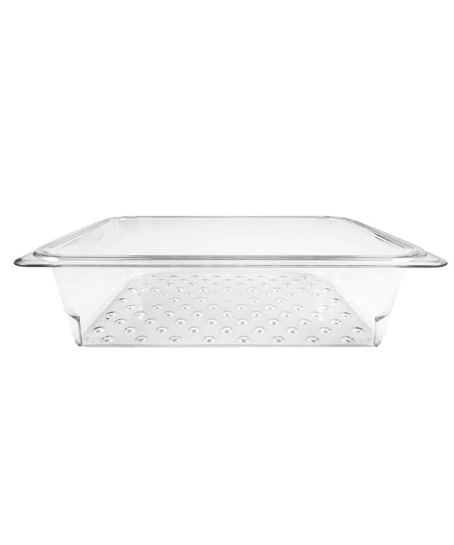 Cambro 23CLRCW135 Camwear Rổ Lọc - Kích Thước Nửa, Sâu 7.6 cm, Trong Suốt