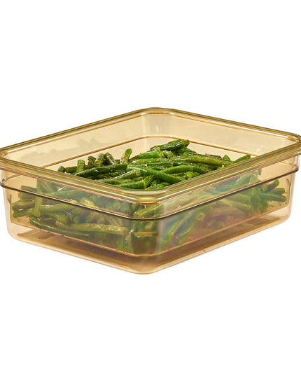 Cambro 23CLRHP150 Rổ Lọc H-Pan - Kích Thước Nửa Khay, Sâu 7.6 cm, Màu Hổ Phách