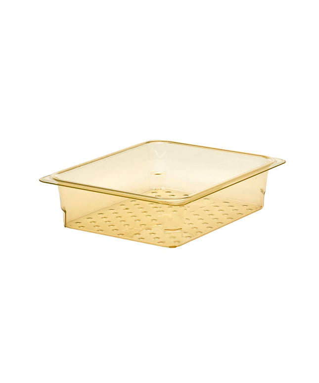 Cambro 23CLRHP150 Rổ Lọc H-Pan - Kích Thước Nửa Khay, Sâu 7.6 cm, Màu Hổ Phách
