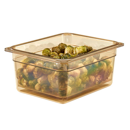 Cambro 25CLRHP150 Rổ Lọc H-Pan - Cỡ Nửa Khay, Sâu 12.7 cm, Màu Hổ Phách