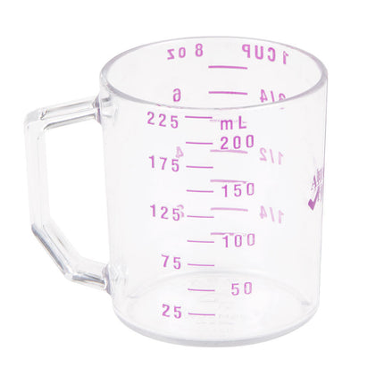 Cốc Đong Khô Cambro 25MCCW441 240 ml Polycarbonate Không Gây Dị Ứng Trong Suốt