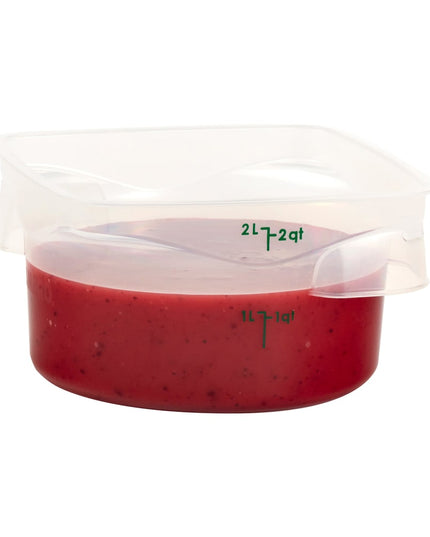 Cambro 2RFSPROPP190 Hộp Đựng Thực Phẩm Tròn CamRound® FreshPro 1.9 lít - Nhựa Polypropylene, Trong Mờ