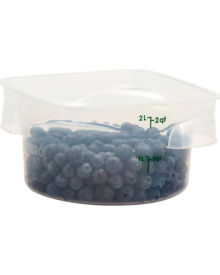 Cambro 2RFSPROPP190 Hộp Đựng Thực Phẩm Tròn CamRound® FreshPro 1.9 lít - Nhựa Polypropylene, Trong Mờ