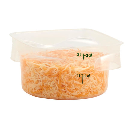 Cambro 2RFSPROPP190 Hộp Đựng Thực Phẩm Tròn CamRound® FreshPro 1.9 lít - Nhựa Polypropylene, Trong Mờ