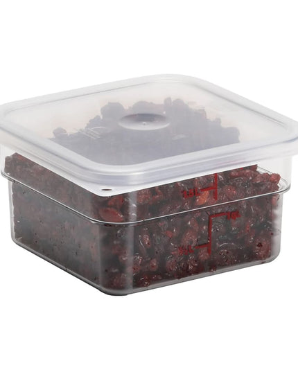 Hộp Đựng Thực Phẩm Vuông CamSquare® Cambro 2SFSCW135 1.9 lít - Polycarbonate, Trong Suốt