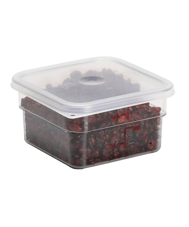 Hộp Đựng Thực Phẩm Vuông CamSquare® Cambro 2SFSCW135 1.9 lít - Polycarbonate, Trong Suốt