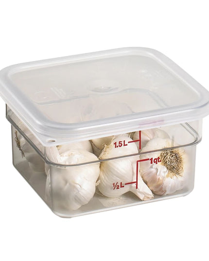 Hộp Đựng Thực Phẩm Vuông CamSquare® Cambro 2SFSCW135 1.9 lít - Polycarbonate, Trong Suốt