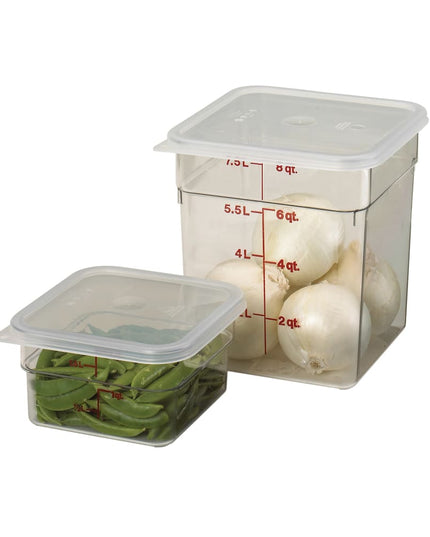 Hộp Đựng Thực Phẩm Vuông CamSquare® Cambro 2SFSCW135 1.9 lít - Polycarbonate, Trong Suốt