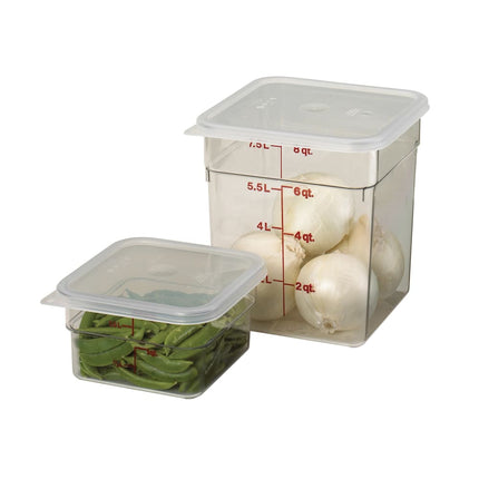 Hộp Đựng Thực Phẩm Vuông CamSquare® Cambro 2SFSCW135 1.9 lít - Polycarbonate, Trong Suốt