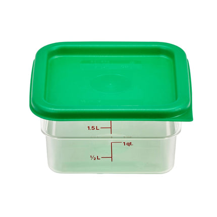Hộp Đựng Thực Phẩm Vuông CamSquare® Cambro 2SFSCW135 1.9 lít - Polycarbonate, Trong Suốt
