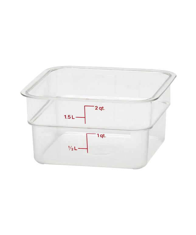 Hộp Đựng Thực Phẩm Vuông CamSquare® Cambro 2SFSCW135 1.9 lít - Polycarbonate, Trong Suốt