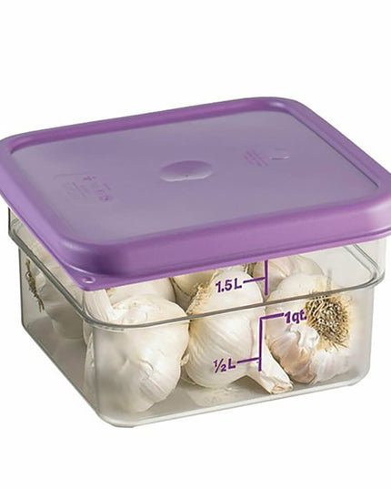 Hộp Đựng Thực Phẩm Vuông Cambro 2SFSCW441 1.9 lít - CamSquare®, Không Gây Dị Ứng, Polycarbonate, Trong Suốt