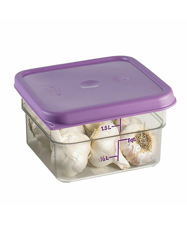 Hộp Đựng Thực Phẩm Vuông Cambro 2SFSCW441 1.9 lít - CamSquare®, Không Gây Dị Ứng, Polycarbonate, Trong Suốt