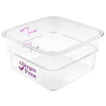Hộp Đựng Thực Phẩm Vuông Cambro 2SFSCW441 1.9 lít - CamSquare®, Không Gây Dị Ứng, Polycarbonate, Trong Suốt