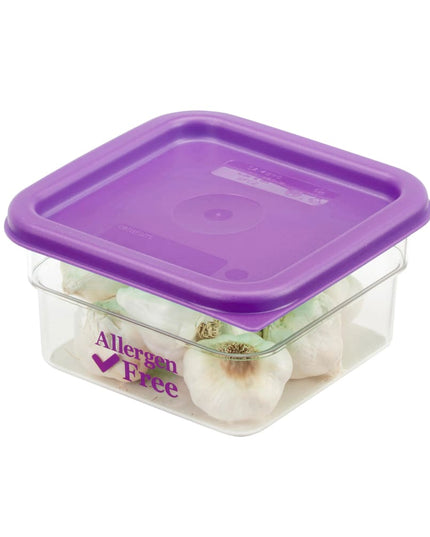 Hộp Đựng Thực Phẩm Vuông Cambro 2SFSCW441 1.9 lít - CamSquare®, Không Gây Dị Ứng, Polycarbonate, Trong Suốt