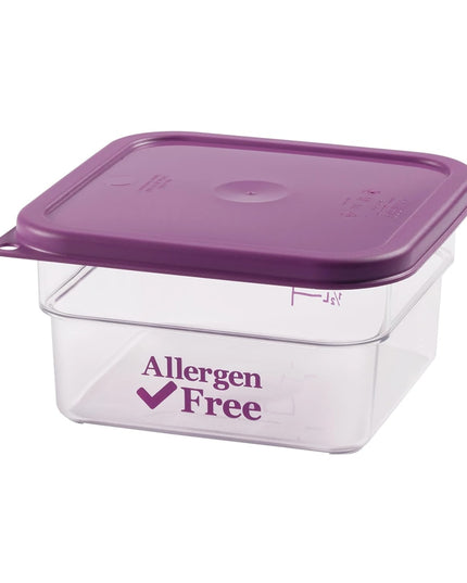 Hộp Đựng Thực Phẩm Vuông Cambro 2SFSCW441 1.9 lít - CamSquare®, Không Gây Dị Ứng, Polycarbonate, Trong Suốt