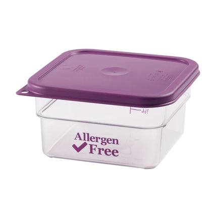 Hộp Đựng Thực Phẩm Vuông Cambro 2SFSCW441 1.9 lít - CamSquare®, Không Gây Dị Ứng, Polycarbonate, Trong Suốt