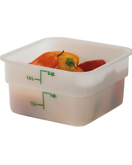 Hộp Đựng Thực Phẩm Vuông Cambro 2SFSP148 1.9 lít - CamSquare®, Trắng Tự Nhiên