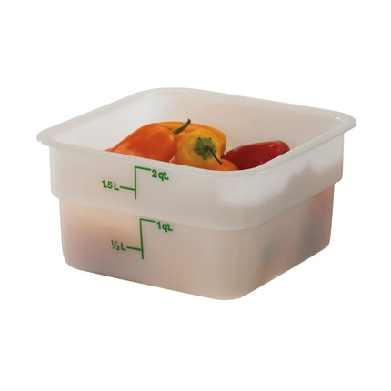 Hộp Đựng Thực Phẩm Vuông Cambro 2SFSP148 1.9 lít - CamSquare®, Trắng Tự Nhiên