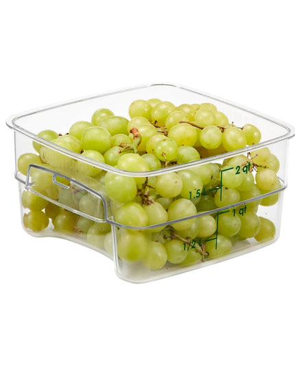 Hộp Đựng Thực Phẩm Vuông FreshPro Cambro 2SFSPROCW135 1.9 lít - CamSquare®, Polycarbonate, Vạch Chia Xanh