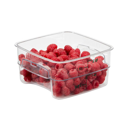 Hộp Đựng Thực Phẩm Vuông FreshPro Cambro 2SFSPROCW135 1.9 lít - CamSquare®, Polycarbonate, Vạch Chia Xanh