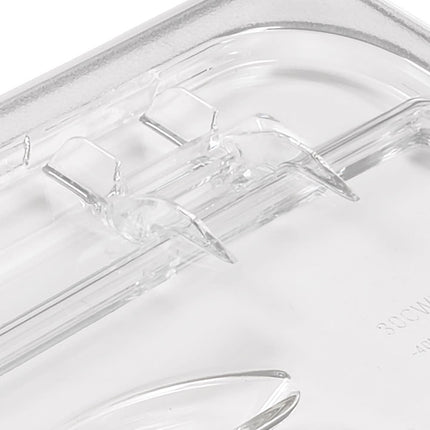 Cambro 30CWL135 FlipLid Nắp Khay Thực Phẩm - Kích Thước 1/3, Bản Lề, Trong Suốt