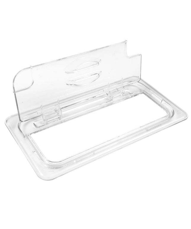 Cambro 30CWLN135 FlipLid Nắp Khay Thực Phẩm - Cỡ 1/3, Có Rãnh, Bản Lề, Trong Suốt