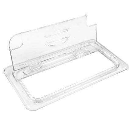 Cambro 30CWLN135 FlipLid Nắp Khay Thực Phẩm - Cỡ 1/3, Có Rãnh, Bản Lề, Trong Suốt